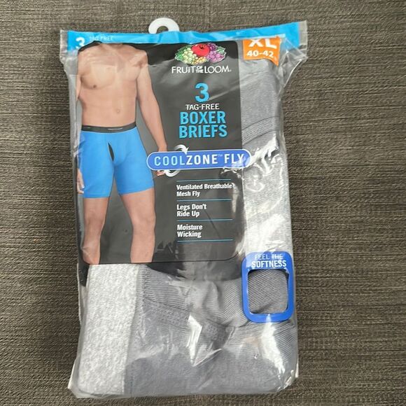 Fruit of the Loom Men's Underwear Boxer Briefs with Fly (701) - Picture 1 of 2